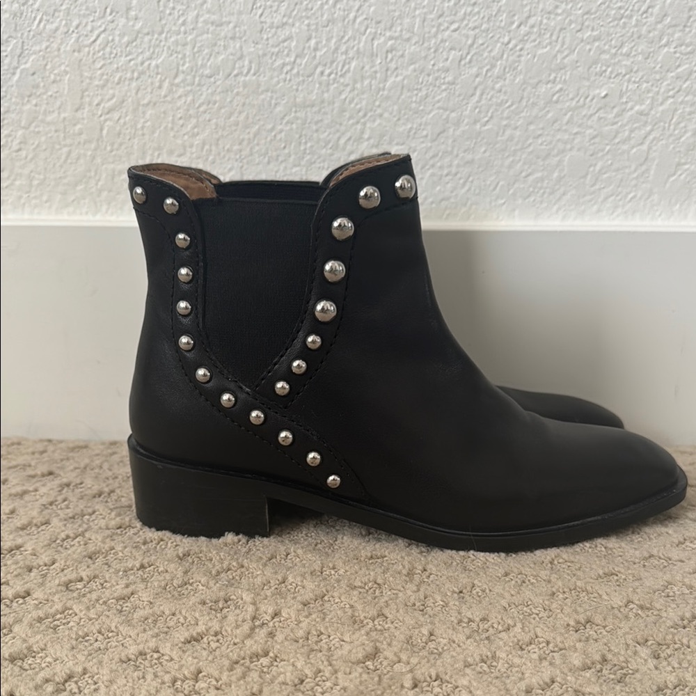 Studded Black Zara Ankle Boots